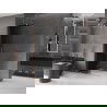 Mexen Velar sprchová stena posuvná Walk-in 75 x 200 cm, grafit 8 mm, brúsená mosadz - 871-075-000-43-65