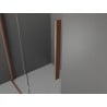 Mexen Velar sprchová stena posuvná Walk-in 70 x 200 cm, grafit 8 mm, brúsená meď - 871-070-000-43-65