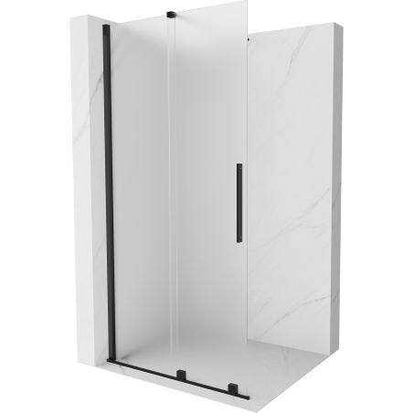 Mexen Velar posuvná sprchová stena Walk-in 120 x 200 cm, mrazené sklo 8 mm, čierna - 871-120-000-33-70