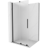 Mexen Velar sprchová stena zasúvacia Walk-in 100 x 200 cm, matné sklo 8 mm, čierna - 871-100-000-33-70
