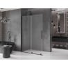 Mexen Velar sprchová stena rozťahovacia Walk-in 130 x 200 cm, mliečna 8 mm, čierna - 871-130-000-33-70