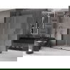 Mexen Velar sprchová stena posuvná Walk-in 150 x 200 cm, mrazené 8 mm, čierna - 871-150-000-33-70