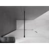 Mexen Velar sprchová zástena posuvná Walk-in 160 x 200 cm, matné 8 mm, čierna - 871-160-000-33-70