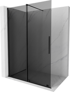 Mexen Velar sprchová stena posuvná Walk-in 140 x 200 cm, grafit 8 mm, čierna - 871-140-000-43-70