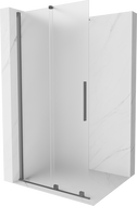 Mexen Velar sprchová stena rozťahovacia Walk-in 80 x 200 cm, mrazené 8 mm, gun metal - 871-080-000-33-95