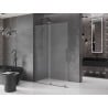 Mexen Velar sprchová stena posuvná Walk-in 130 x 200 cm, mrazené sklo 8 mm, gun metal - 871-130-000-33-95