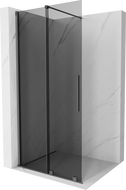Mexen Velar sprchová stena sklopná Walk-in 120 x 200 cm, grafit 8 mm, gun metal - 871-120-000-43-95