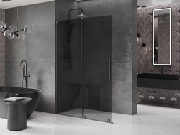 Mexen Velar sprchová stena posuvná Walk-in 130 x 200 cm, grafit 8 mm, gun metal - 871-130-000-43-95