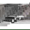 Mexen Velar sprchová stena posuvná Walk-in 150 x 200 cm, matné sklo 8 mm, brúsený nikel - 871-150-000-33-97