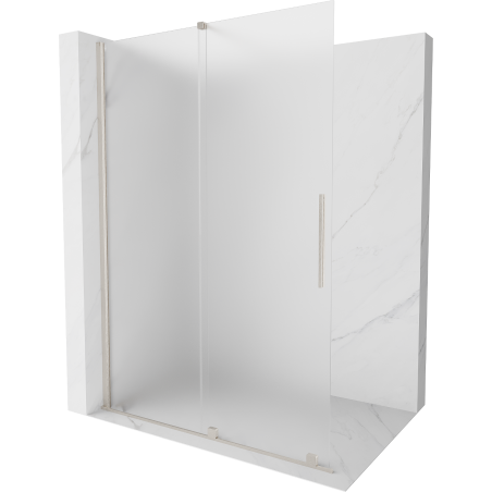 Mexen Velar posuvná sprchová stena Walk-in 160 x 200 cm, námraza 8 mm, brúsený nikel - 871-160-000-33-97