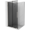 Mexen Velar sprchová stena posuvná Walk-in 85 x 200 cm, grafit 8 mm, brúsený nikl - 871-085-000-43-97