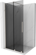 Mexen Velar sprchová stena rozťahovacia Walk-in 90 x 200 cm, grafit 8 mm, matný nikel - 871-090-000-43-97