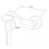 Mexen Sabre DF05 sprchový set, chróm - 72104DF05-00