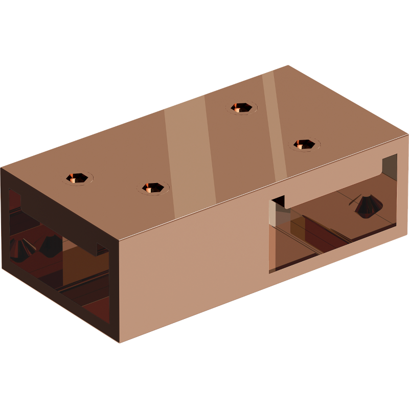 Mexen T spojka pre nástenné podpery, ružové zlato - 800-09-60