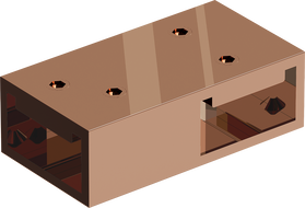 Mexen T spojka pre nástenné podpery, ružové zlato - 800-09-60