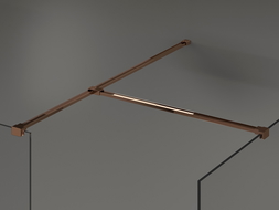 Mexen T spojka pre nástenné podpery, ružové zlato - 800-09-60