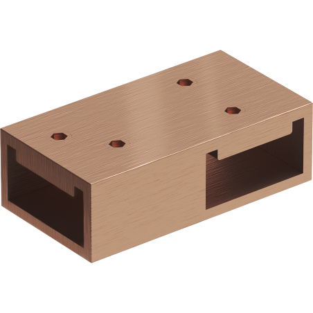 Mexen spojka T pre nástenné vzpery, brúsená meď - 800-09-65