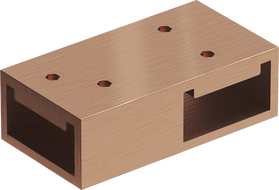 Mexen spojka T pre nástenné vzpery, brúsená meď - 800-09-65