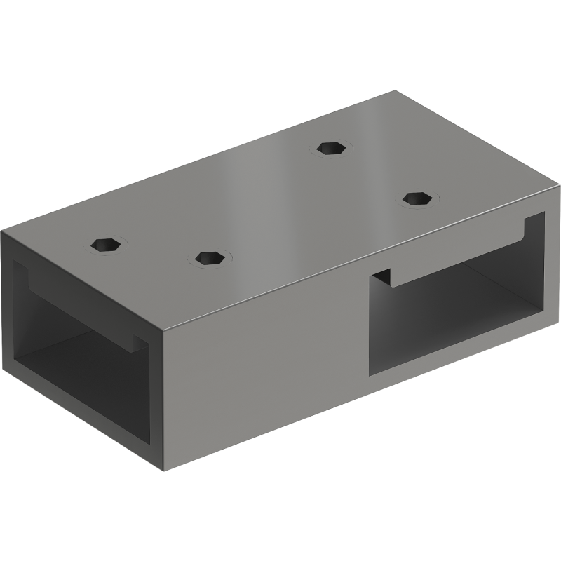 Mexen T-konektor na nástenné konzoly, gun metal - 800-09-95