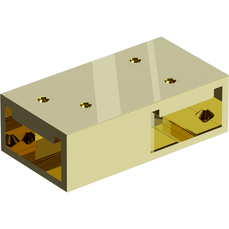 Mexen T spojka pre stenové vzpery, zlatá - 800-09-50