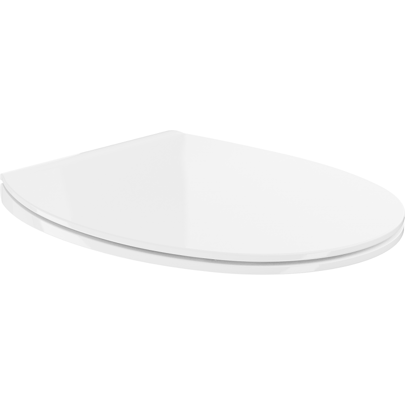 Mexen Egg pomaly sa zatvárajúce sedadlo slim, duroplast, biely lesk - 39243000