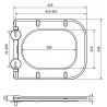 Mexen Teo pomaly padajúce sedadlo slim, duroplast, čierny lesk - 39851085