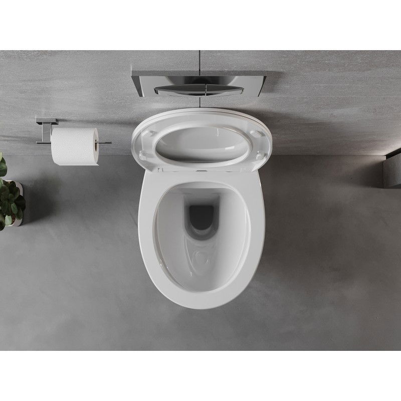 Mexen Egg WC misa Rimless s doskou s tichým zatváraním slim, duroplast, biela lesk - 30245000