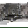 Mexen Velar L Duo posuvná sprchová kabína 90 x 80 cm, priehľadná, brúsená zlatá - 871-090-080-02-03-55
