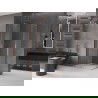 Mexen Velar L Duo posuvný sprchový kút 90 x 80 cm, číry, brúsená meď - 871-090-080-02-03-65