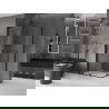 Mexen Velar L Duo sprchový kout posuvný 100 x 90 cm, průhledný, černý - 871-100-090-02-03-70