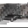 Mexen Velar L Duo sprchovací kút posuvný 90 x 80 cm, transparentný, kartáčovaný gun gray - 871-090-080-02-03-66