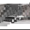 Mexen Velar L Duo posuvná sprchovacia kabína 90 x 80 cm, matné sklo, biela - 871-090-080-02-33-20