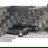 Mexen Velar L Duo sprchovací kôš s posuvnými dverami 100 x 90 cm, matné sklo, brúsená gun gray - 871-100-090-02-33-66