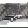 Mexen Velar L Duo posuvná sprchová kabína 90 x 80 cm, mráz, brúsený nikel - 871-090-080-02-33-97