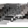 Mexen Velar L Duo posuvná sprchová kabína 100 x 90 cm, grafitová, biela - 871-100-090-02-43-20