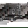 Mexen Velar L Duo posuvná sprchová kabína 100 x 90 cm, grafit, ružové zlato - 871-100-090-02-43-60