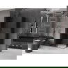 Mexen Velar L Duo posuvná sprchová kabína 100 x 90 cm, grafit, gun gray kartáčovaná - 871-100-090-02-43-66