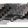 Mexen Velar L Duo sprchovací kabína posuvná 100 x 90 cm, grafitová, čierna - 871-100-090-02-43-70