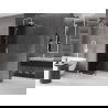 Mexen Velar sprchová stena posuvná Walk-in 150 x 200 cm, grafit 8 mm, biela - 871-150-000-43-20