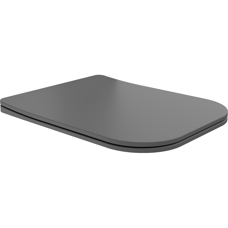 Mexen Teo pomaly padajúca doska slim, duroplast, tmavo sivá matná - 39840071
