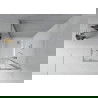 Mexen Rio štvorcová sprchová kabína 70 x 70 cm, transparentnéné, chrómová + závesný bidet Flat, biela- 860-070-070-01-00-4010
