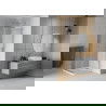 Mexen Rio štvorcová sprchová kabína 70 x 70 cm, transparentnéné, chrómová + závesný bidet Flat, biela- 860-070-070-01-00-4010