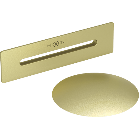 Mexen Uni uzáver s prepadom do voľne stojacej vane, zlatý kartáčovaný - 5100-55