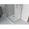 Mexen Rio štvorcová sprchová kabína 70 x 70 cm, priehľadná, chróm + vanička Flat, biela - 860-070-070-01-00-4010