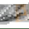 Mexen Rio štvorcová sprchová kabína 80 x 80 cm, transparentnéné, chrómová + závesný bidet Flat, biela- 860-080-080-01-00-4010