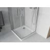 Mexen Rio štvorcová sprchová kabína 90 x 90 cm, transparentnéné, chrómová + závesný bidet Flat, biela- 860-090-090-01-00-4010