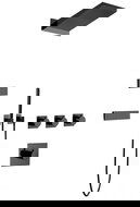 Mexen Fall podomietková sprchová súprava, čierna - 7602-04-70