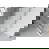 Mexen Rio štvorcová sprchová kabína 80 x 80 cm, pruhy, chrómová + závesný bidet Flat, biela- 860-080-080-01-20-4010