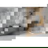 Mexen Rio štvorcová sprchová kabína 70 x 70 cm, inovať, chrómová + závesný bidet Flat, biela- 860-070-070-01-30-4010