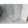 Mexen Rio štvorcový sprchovací kút 70 x 70 cm, mrazený, chróm + vanička Flat, biela - 860-070-070-01-30-4010